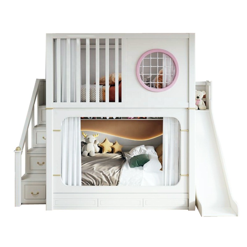 Bunk Bed With Stairs And Slide - Tempat Tidur Tingkat Anak dengan Seluncuran