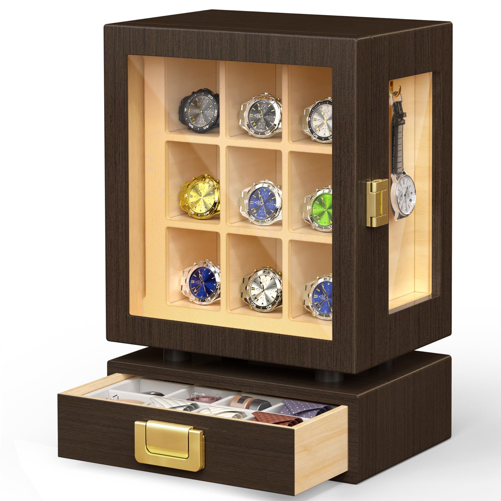 Storage - Kotak Penyimpanan Jam Tangan Kayu Persegi