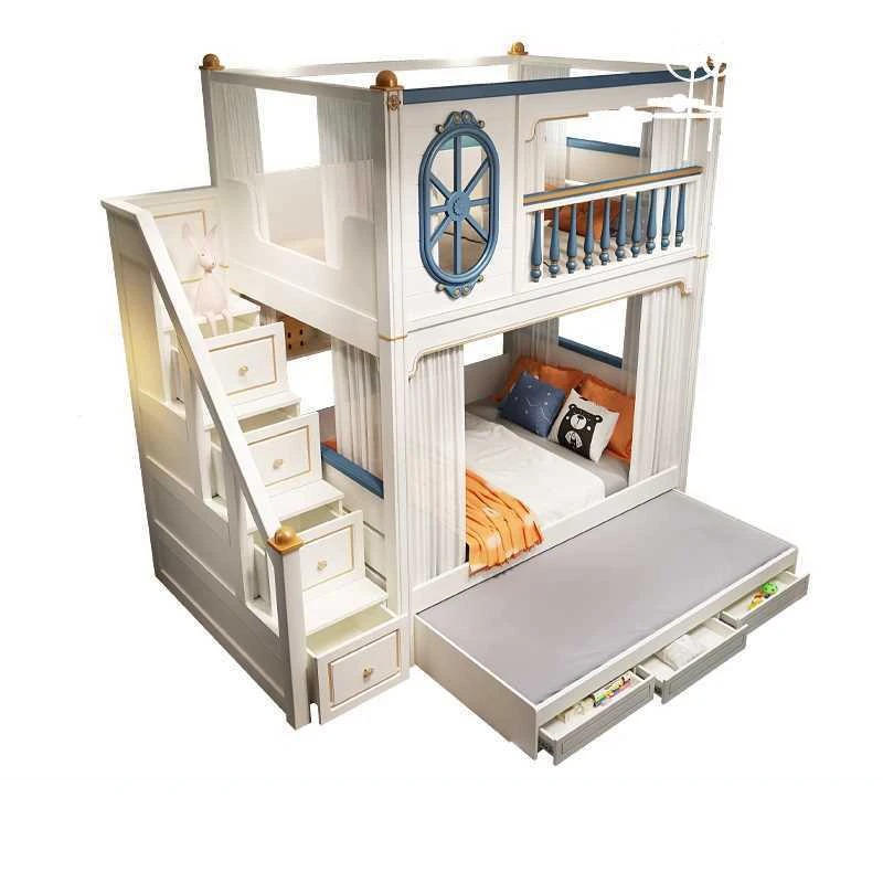 Bunk Bed With Stairs And Slide - Tempat Tidur Tingkat Mewah untuk Kamar