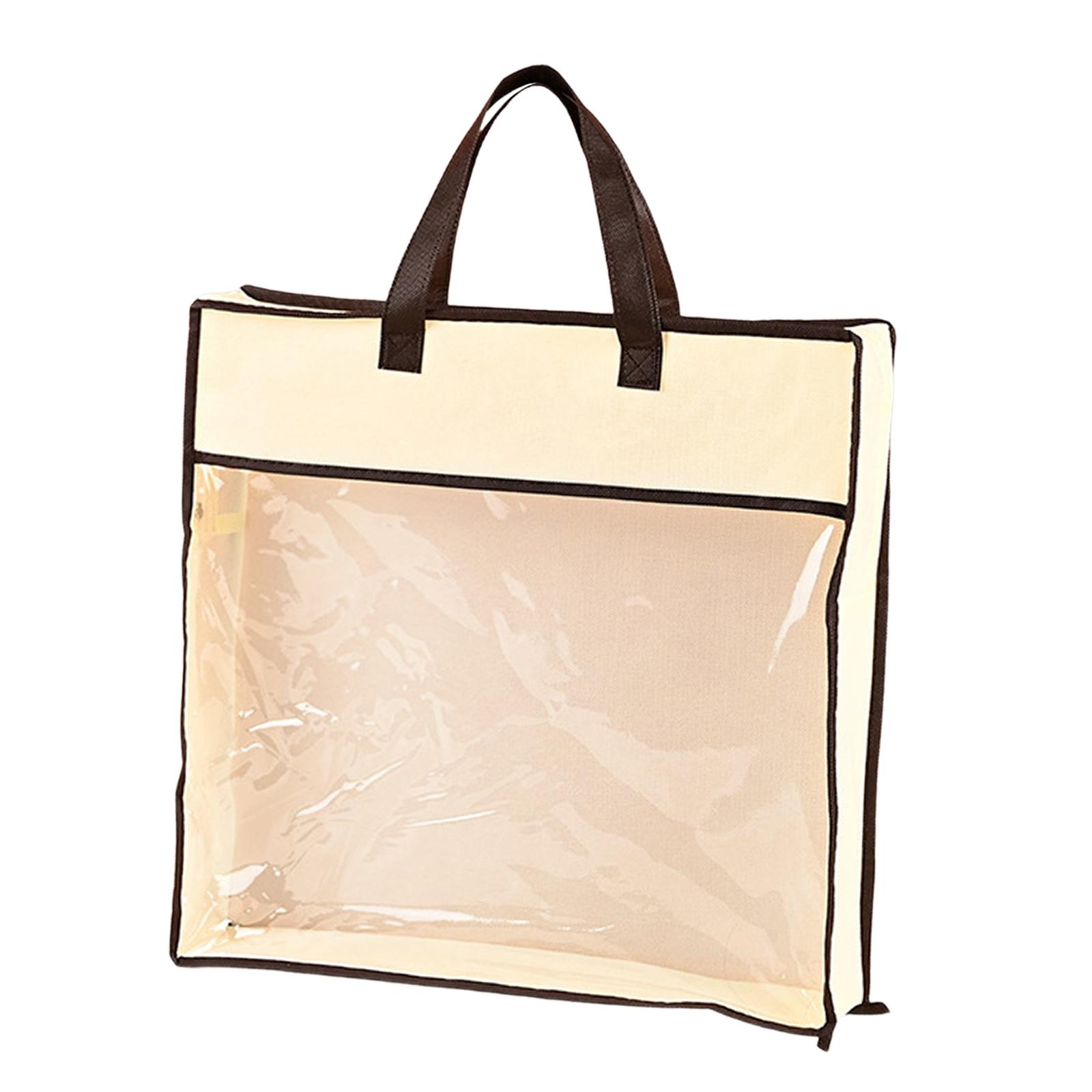 Wardrobe Closet Portable Fabric Cover - Organizer Penyimpanan Lemari Tahan Debu, Pegangan