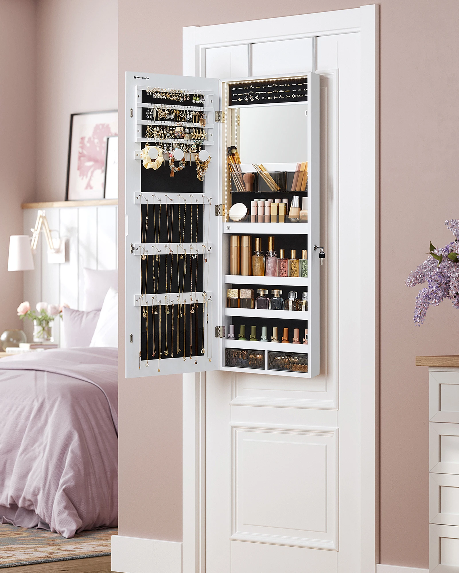 Full Length Mirror Jewelry Armoire - # Kabinet Lemari Perhiasan Multifungsi Kabinet
