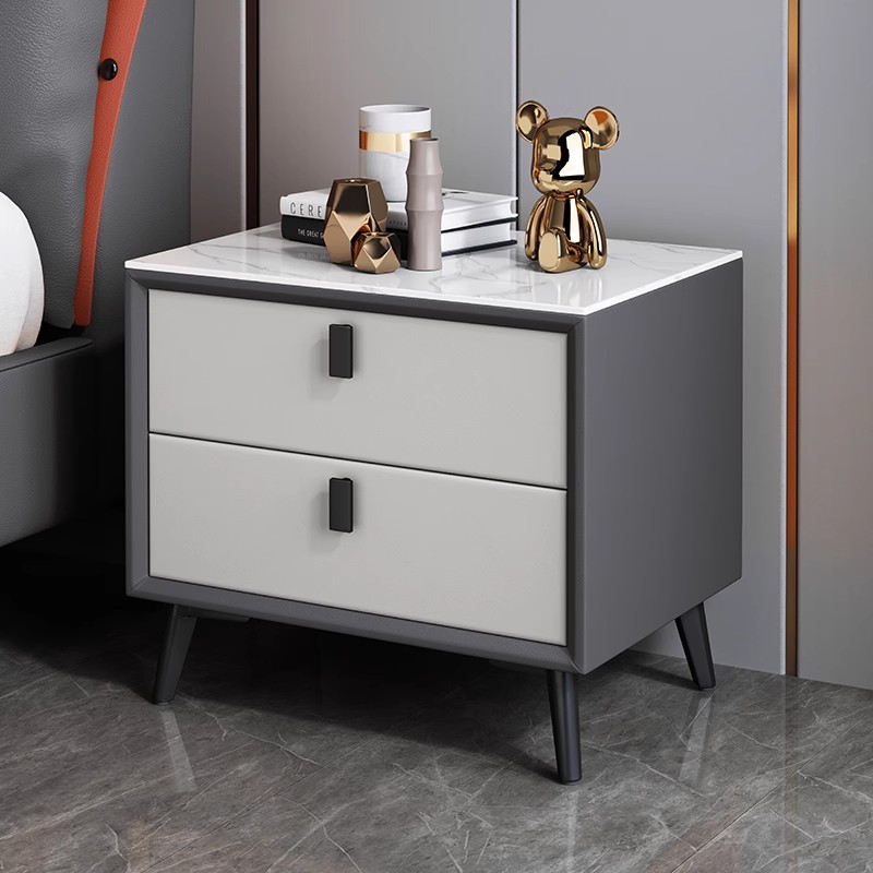 Solid Wood Nightstand 2 Drawers - Meja Samping Tempat Tidur Kayu Solid