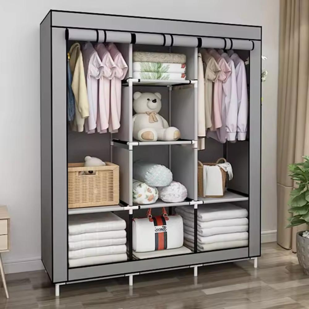 Wardrobe Closet Portable Fabric Cover - Lemari Pakaian Portabel 64 Inci, Lemari