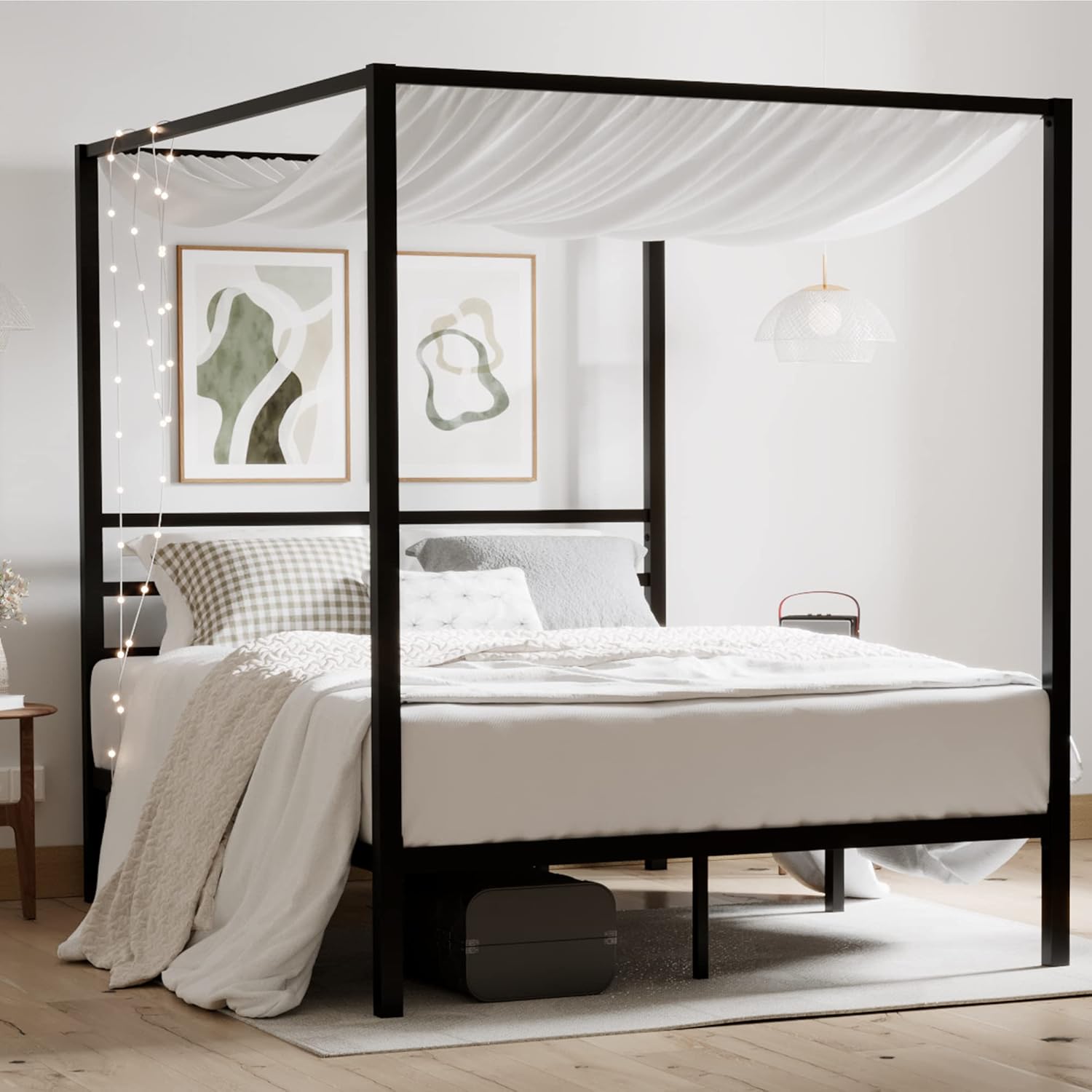 Canopy Bed Frame Metal Queen - Rangka Tempat Tidur Kanopi Queen Metal,