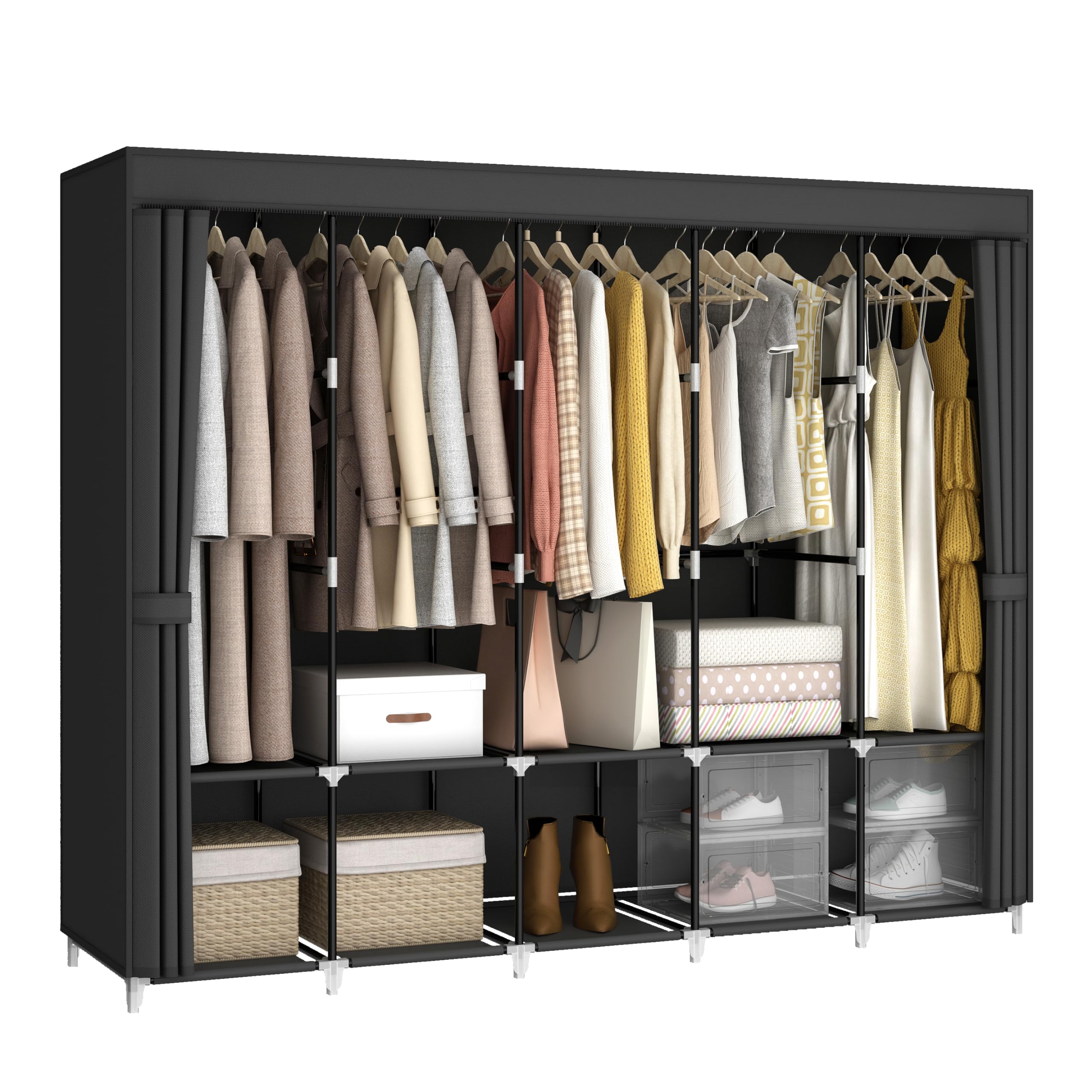 Wardrobe Closet Portable Fabric Cover - Lemari Pakaian Portabel Kapasitas Besar 83