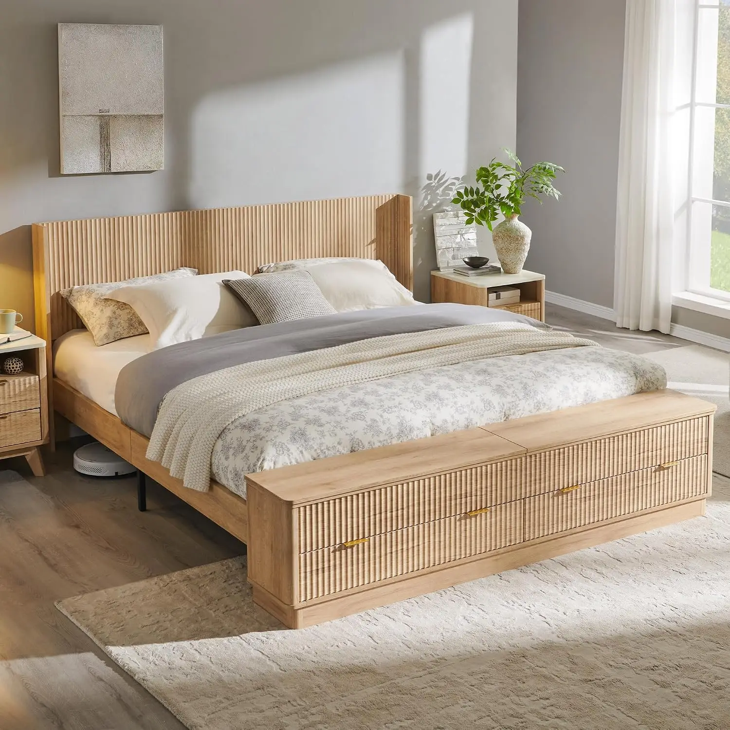 Rangka Tempat Tidur King Size  - King Size Bed Frame With Storage Drawers ulasan dan harga