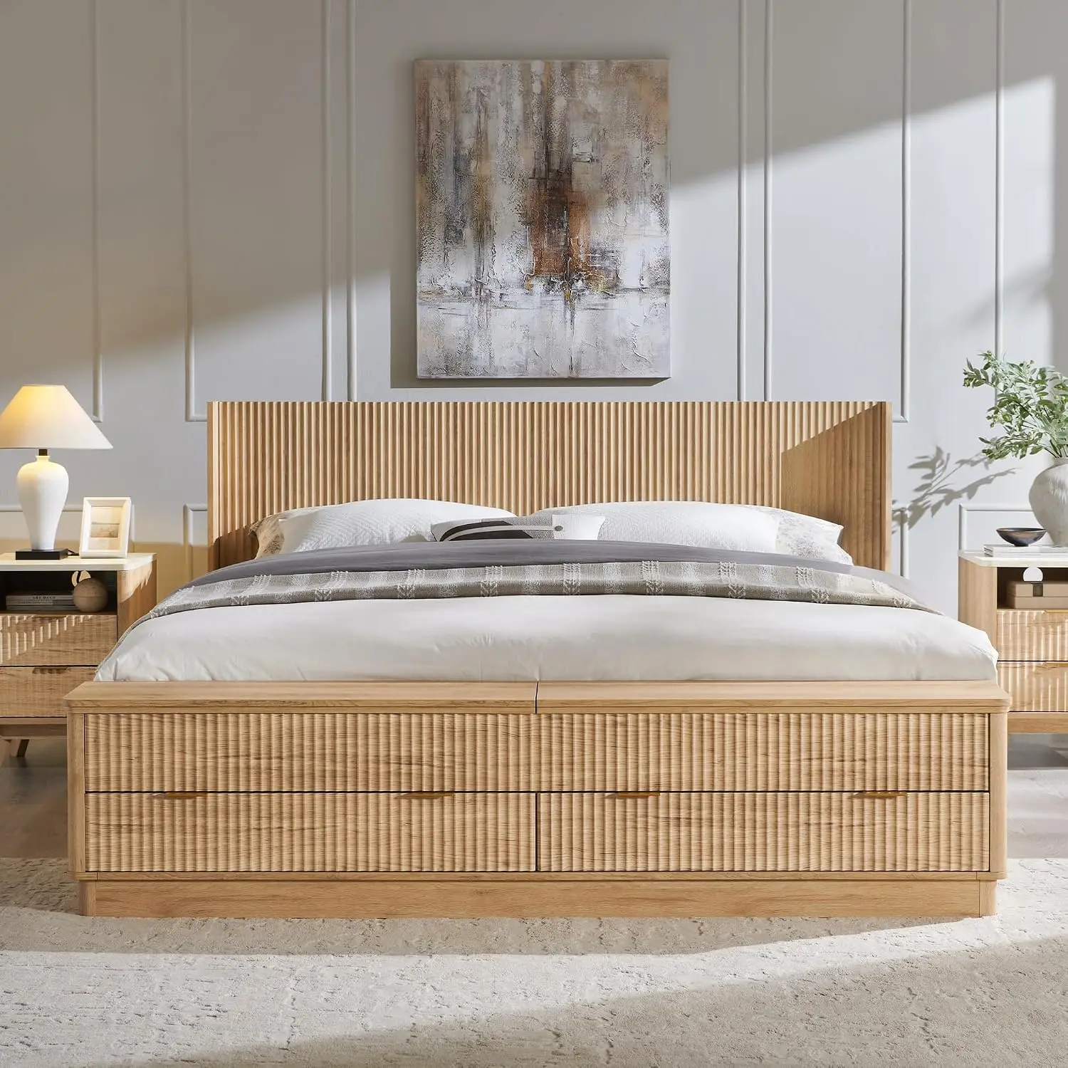 Rangka Tempat Tidur King Size  - King Size Bed Frame With Storage Drawers ulasan dan harga