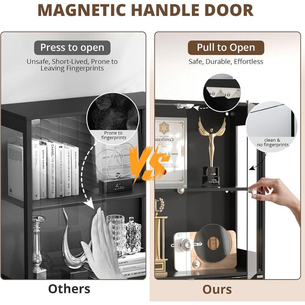 Lemari Pajangan Pintu Kaca 65, - Storage ulasan dan harga