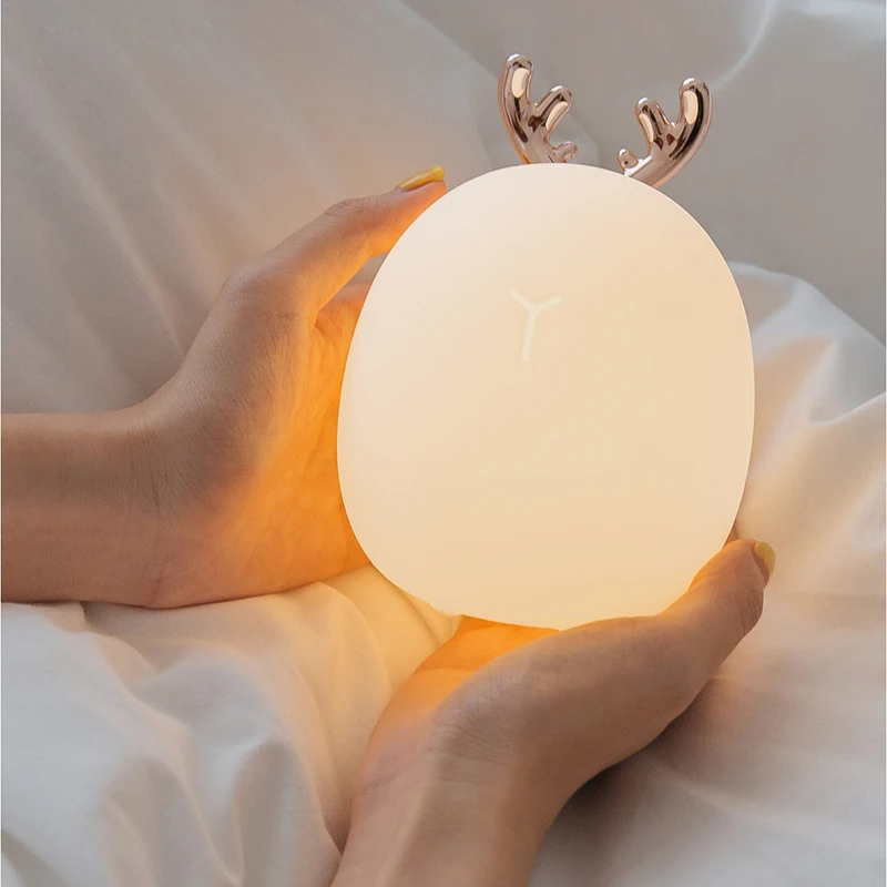 Lampu malam silikon rusa kelin - Floating Nightstand With Led Light ulasan dan harga