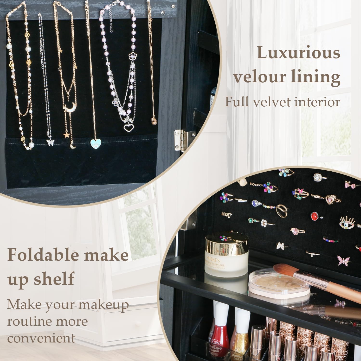 Lemari Perhiasan Berdiri Panja - Full Length Mirror Jewelry Armoire ulasan dan harga