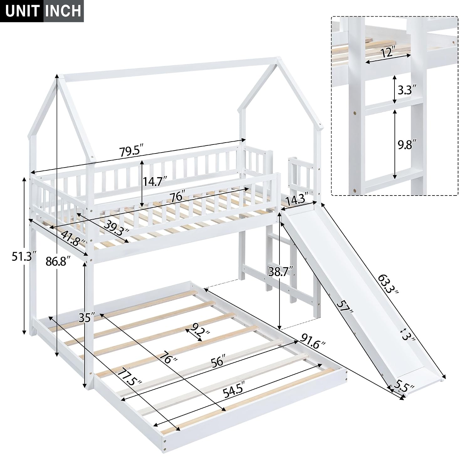Tempat Tidur Tingkat dengan Ta - Bunk Bed With Stairs And Slide ulasan dan harga