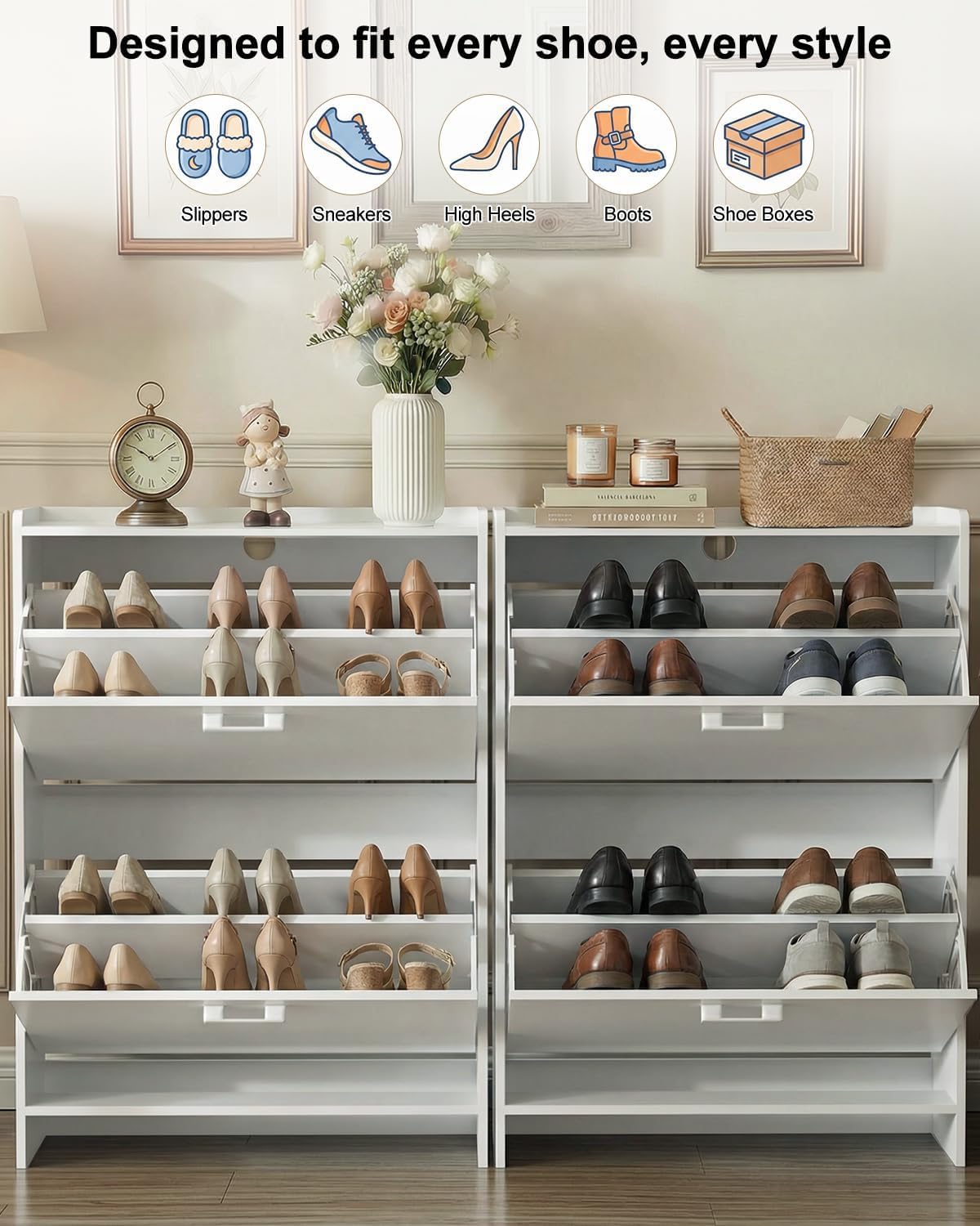 # Lemari Sepatu Sempit dengan  - Shoe Rack Cabinet Narrow Entryway ulasan dan harga