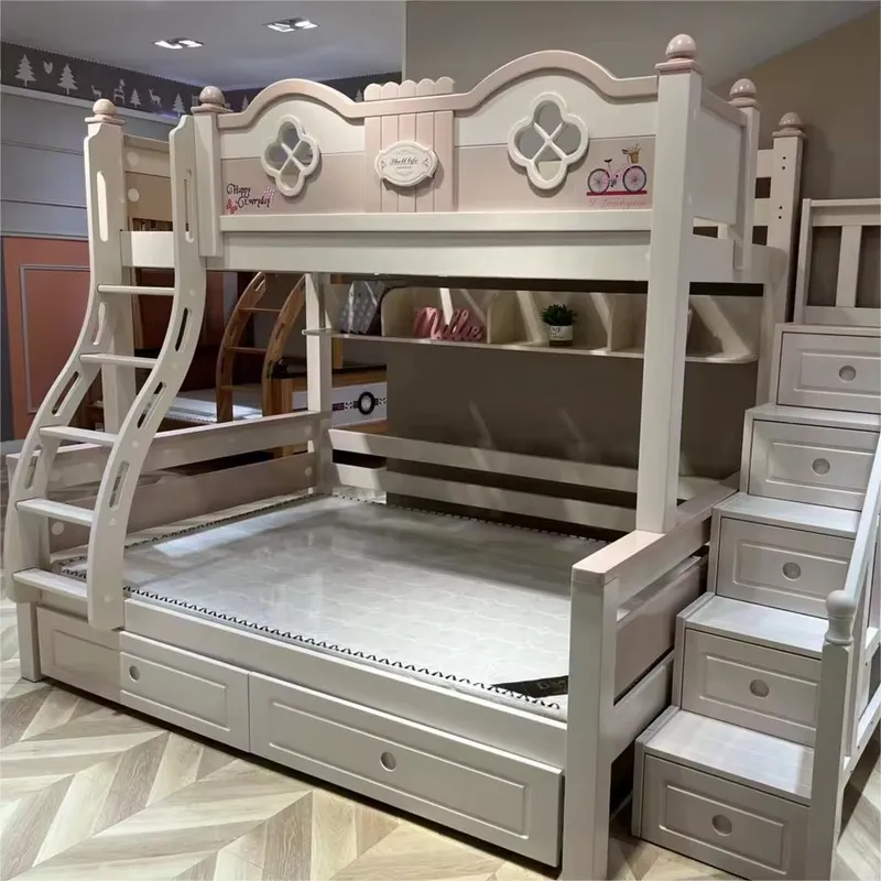 Tempat Tidur Anak Putri Mewah  - Bunk Bed With Stairs And Slide ulasan dan harga