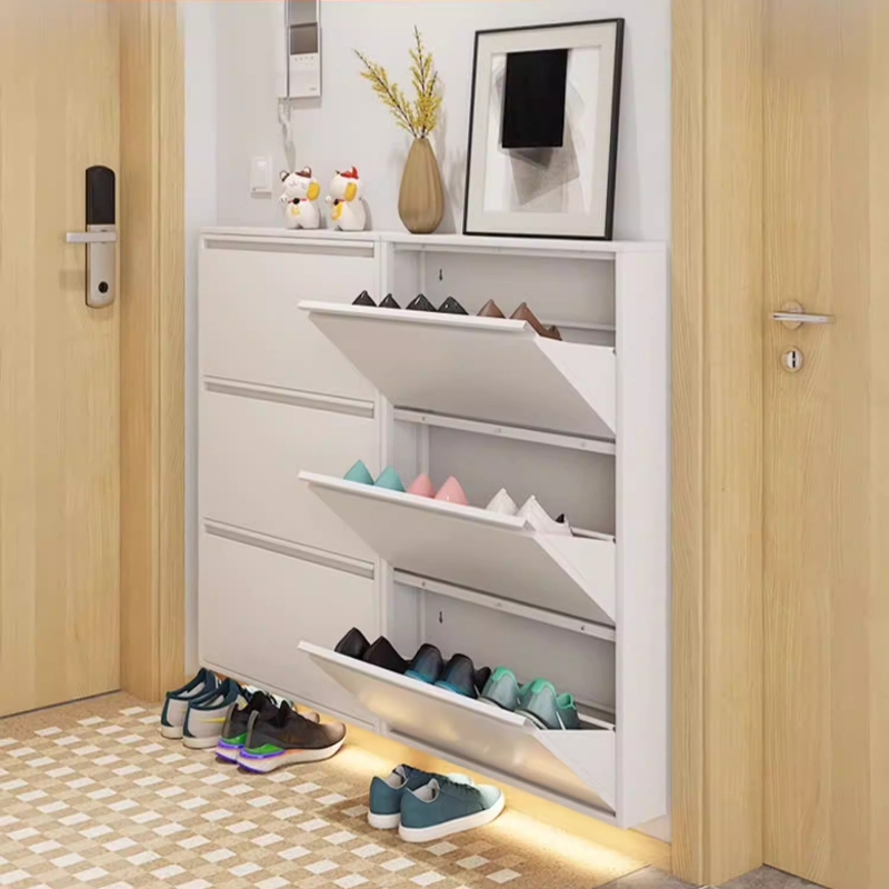 Lemari Sepatu Modern Tipis, Ra - Shoe Rack Cabinet Narrow Entryway ulasan dan harga