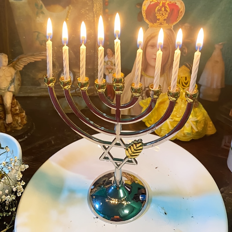 Tempat Lilin Hanukkah Menorah  - Tables ulasan dan harga