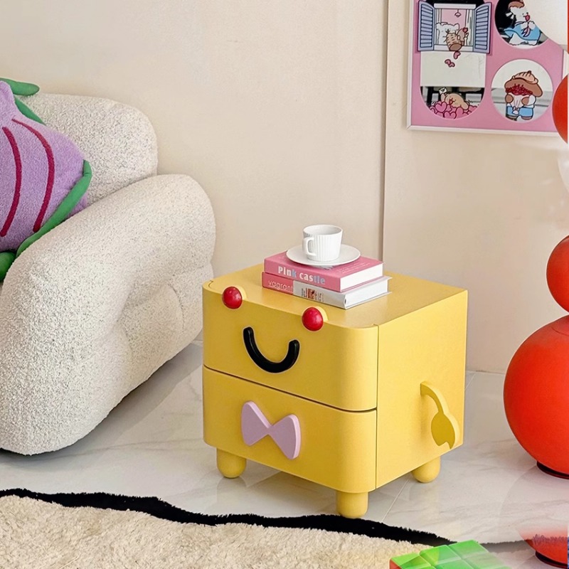 Meja Samping Tempat Tidur Kart - Solid Wood Nightstand 2 Drawers ulasan dan harga