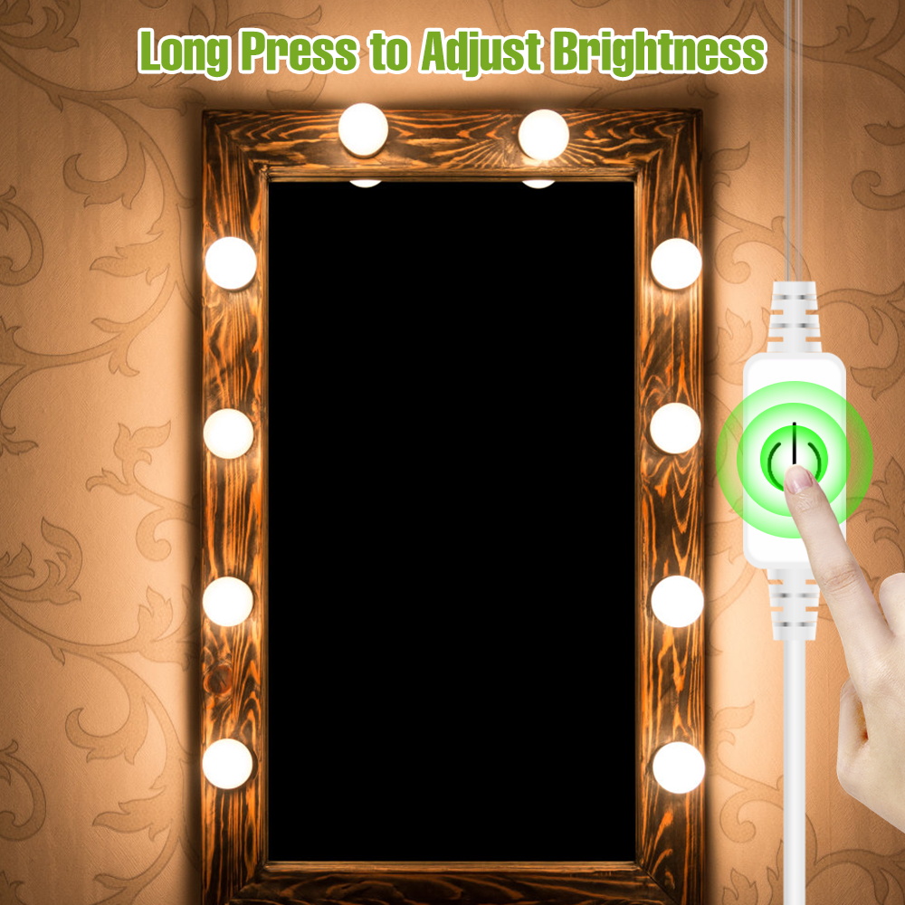 Lampu LED Cermin Rias 5V Lampu - Dressing Table Vanity With Lighted Mirror ulasan dan harga