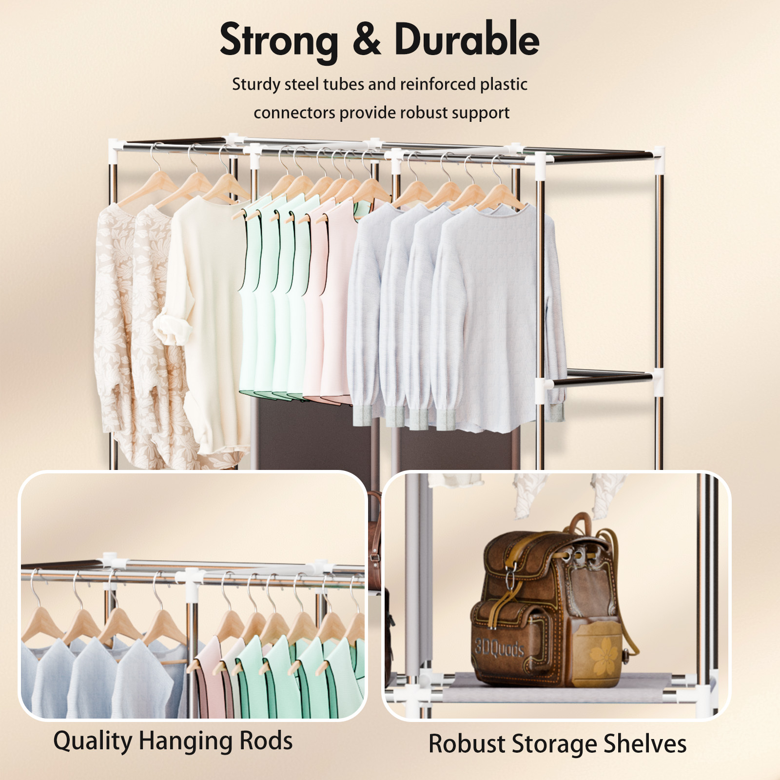 Lemari Pakaian Portabel 51-Inc - Wardrobe Closet Portable Fabric Cover ulasan dan harga