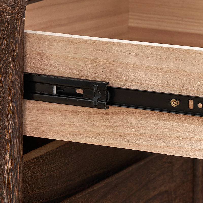 Meja Samping Tempat Tidur Kayu - Solid Wood Nightstand 2 Drawers ulasan dan harga