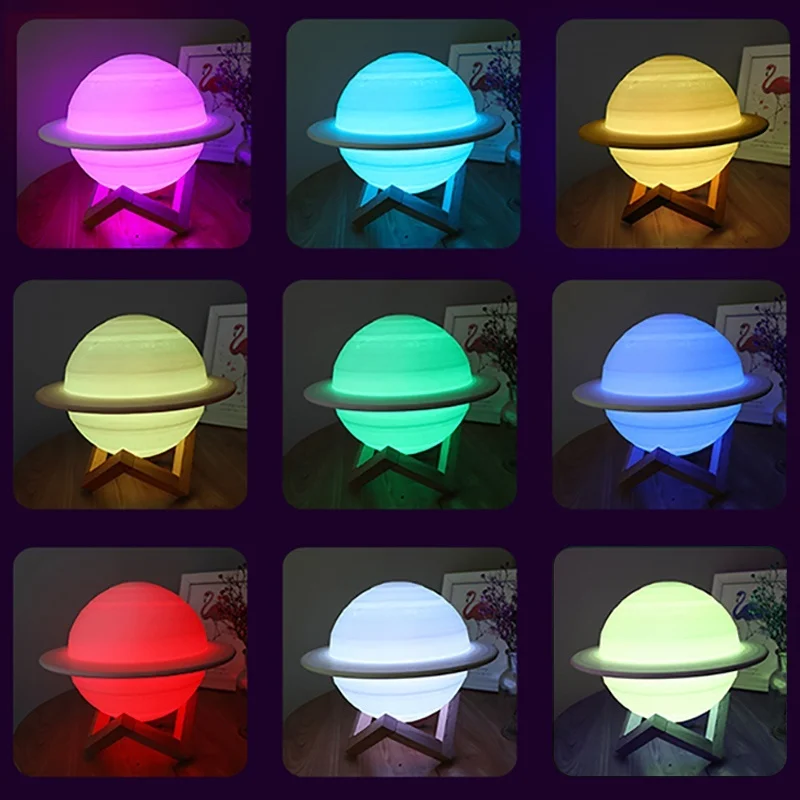 Lampu Malam LED Lampu Saturnus - Floating Nightstand With Led Light ulasan dan harga