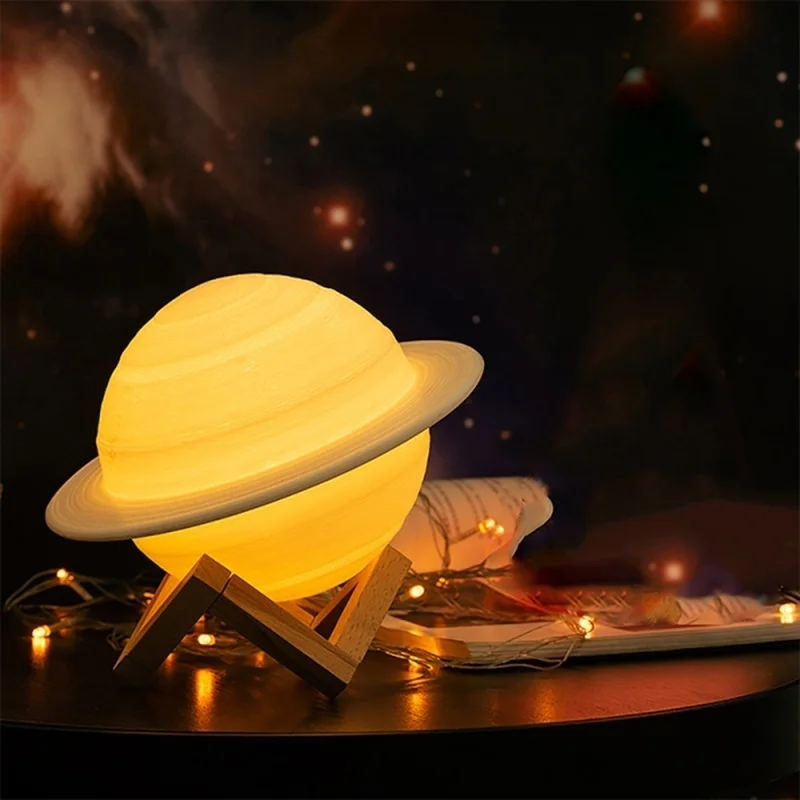 Lampu Malam LED Lampu Saturnus - Floating Nightstand With Led Light ulasan dan harga