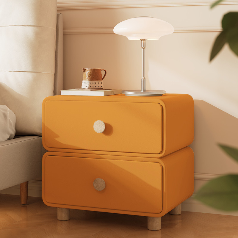 Lemari Samping Tempat Tidur Mi - Solid Wood Nightstand 2 Drawers ulasan dan harga