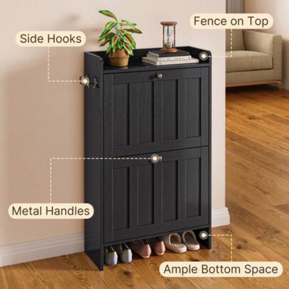 Lemari Sepatu Sempit Berdiri B - Shoe Rack Cabinet Narrow Entryway ulasan dan harga