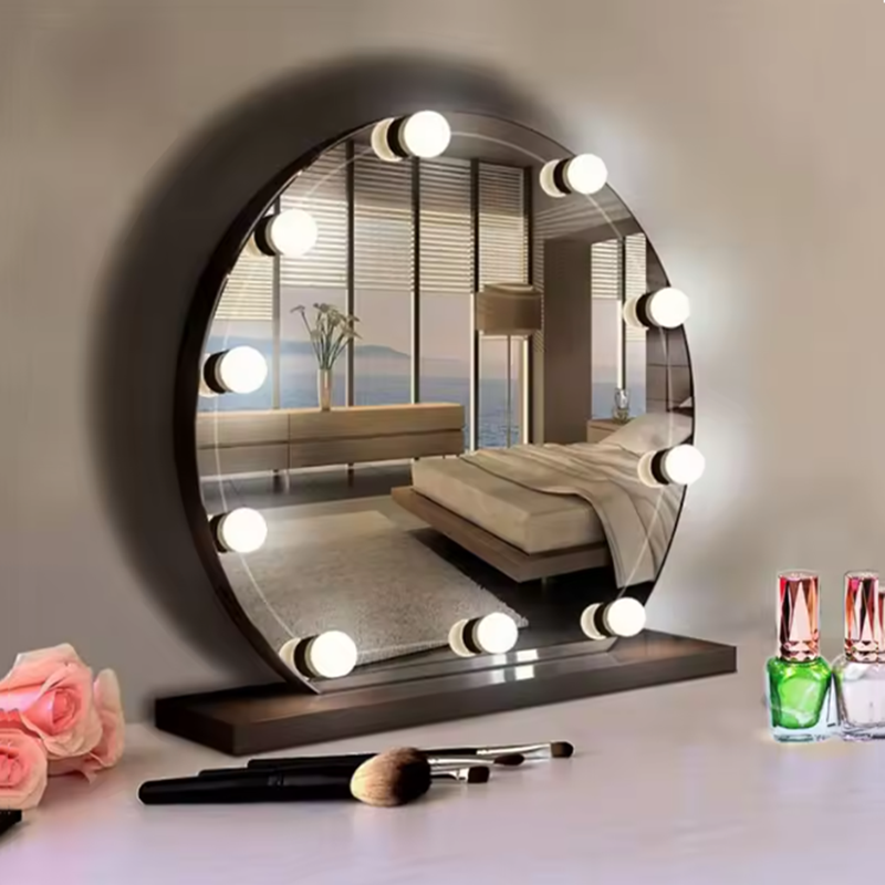 Lampu LED Kecantikan Wanita US - Dressing Table Vanity With Lighted Mirror ulasan dan harga