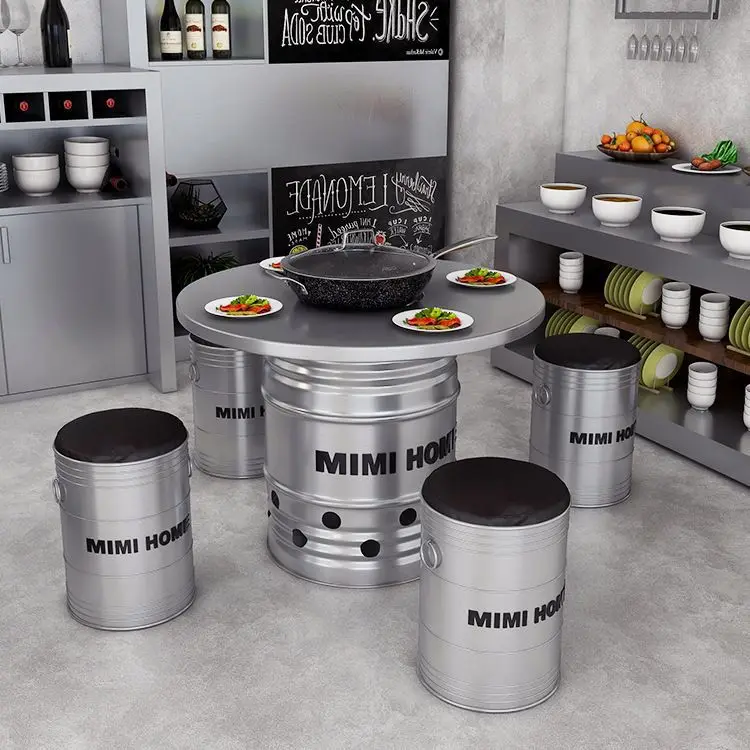 Meja hot pot stainless steel,  - Tables ulasan dan harga