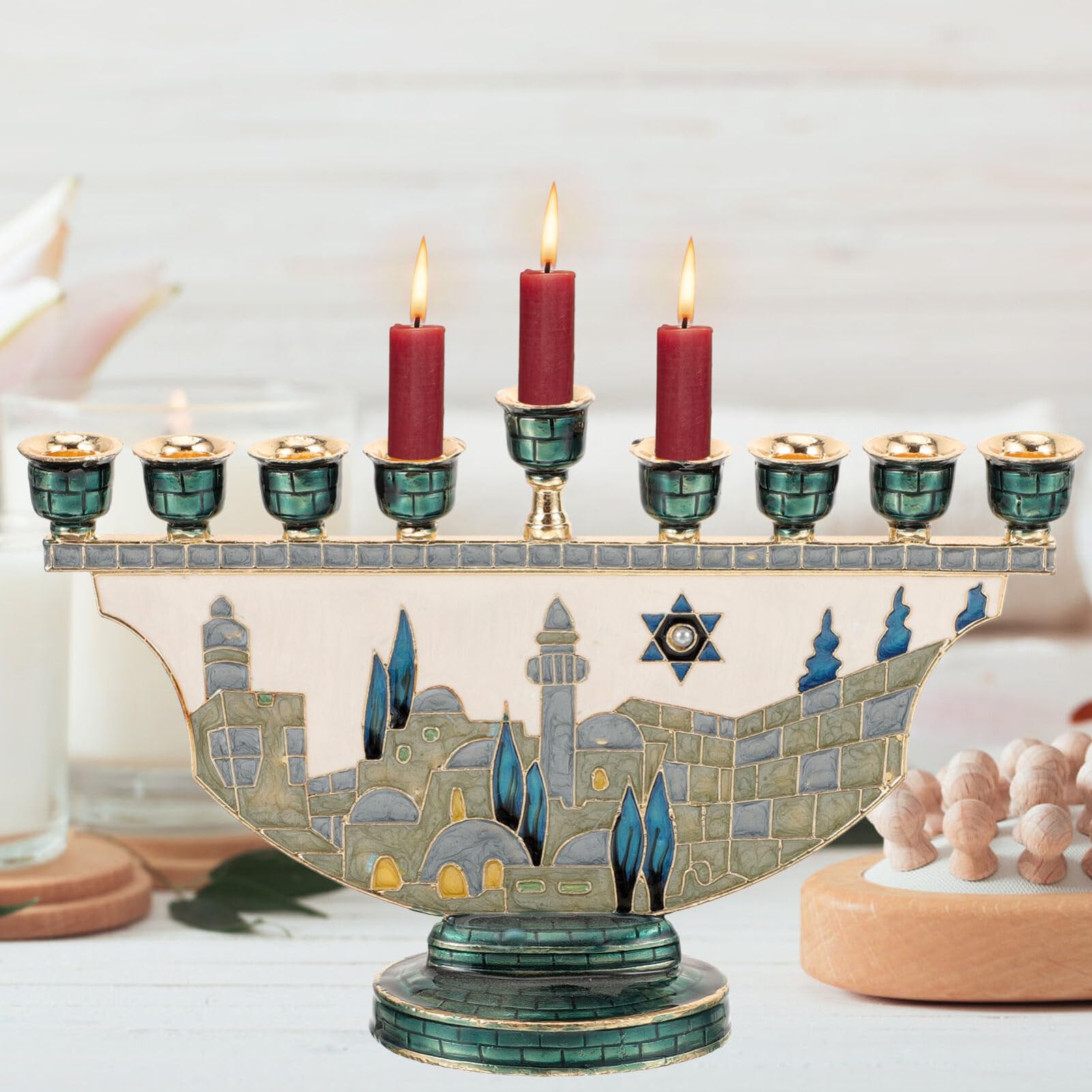 9 Cabang Menorah Hanukkah Yeru - Tables ulasan dan harga