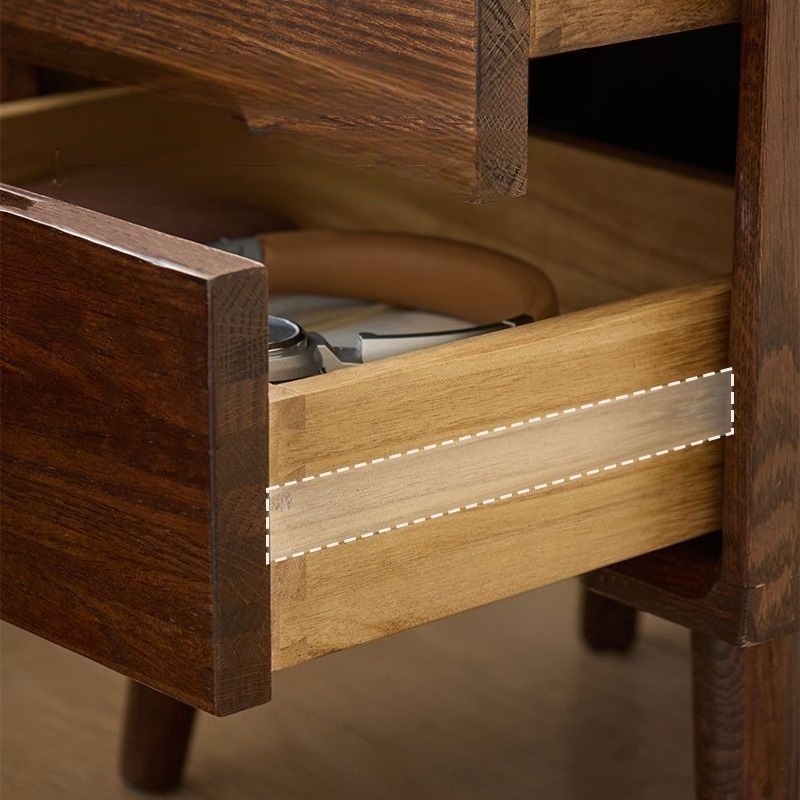 Meja Samping Tempat Tidur Kayu - Solid Wood Nightstand 2 Drawers ulasan dan harga