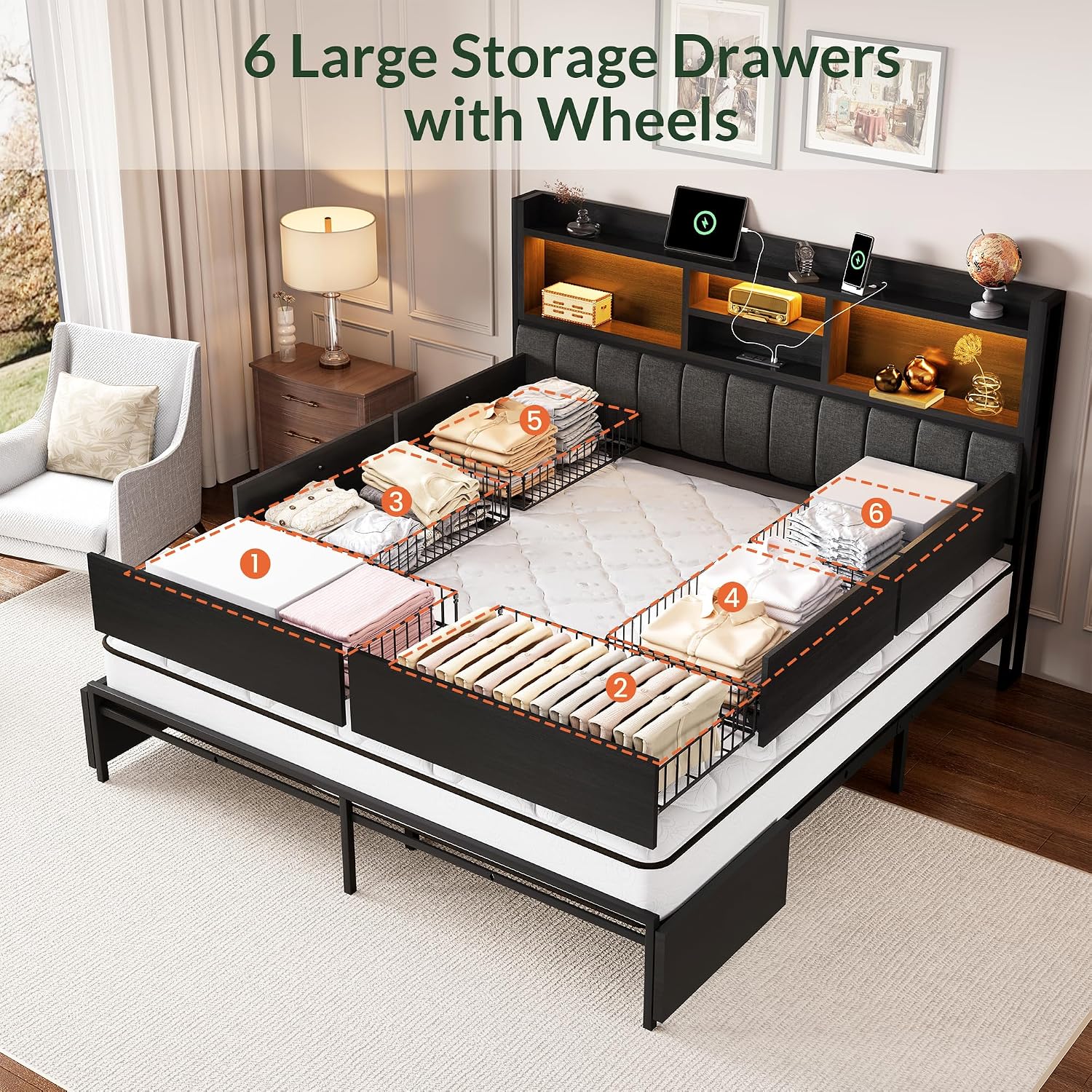 Rangka Tempat Tidur King denga - King Size Bed Frame With Storage Drawers ulasan dan harga