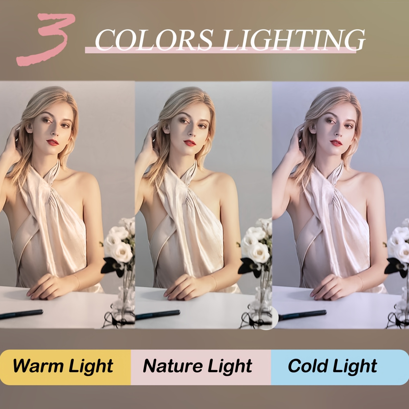 Lampu Cermin Rias Hollywood, L - Dressing Table Vanity With Lighted Mirror ulasan dan harga