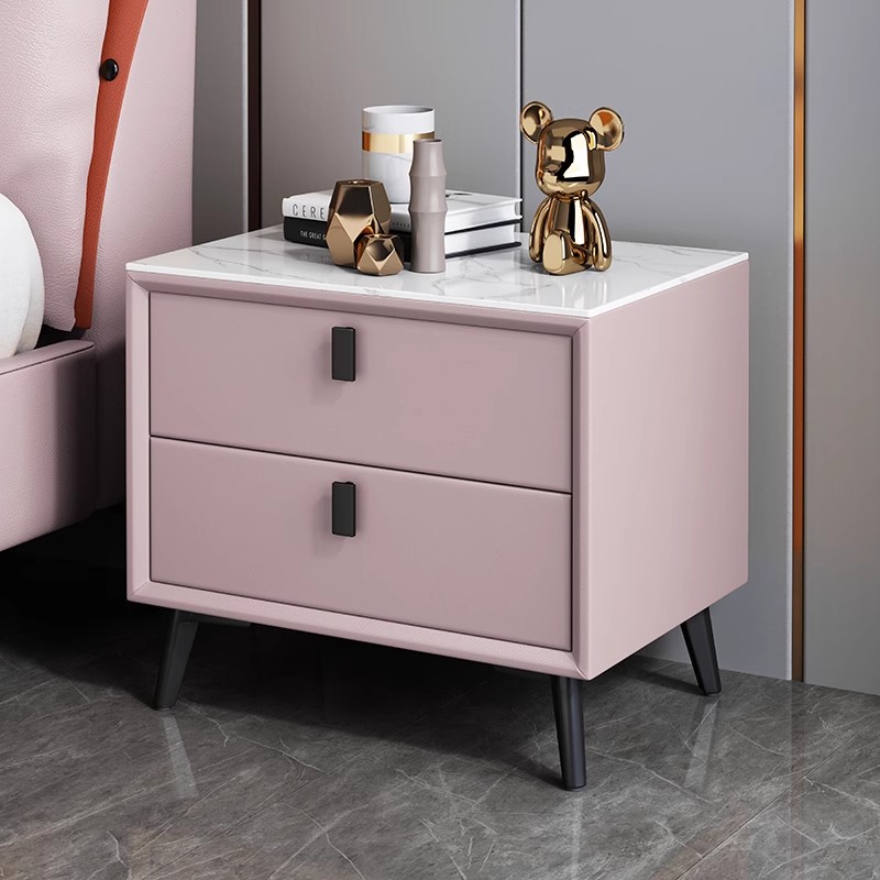 Meja Samping Tempat Tidur Kayu - Solid Wood Nightstand 2 Drawers ulasan dan harga