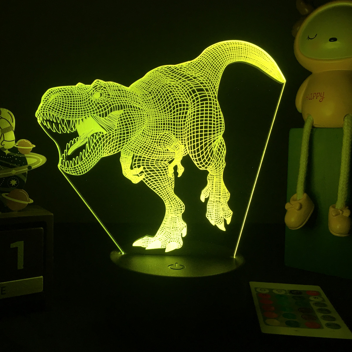 Lampu malam dinosaurus LED 3D  - Floating Nightstand With Led Light ulasan dan harga