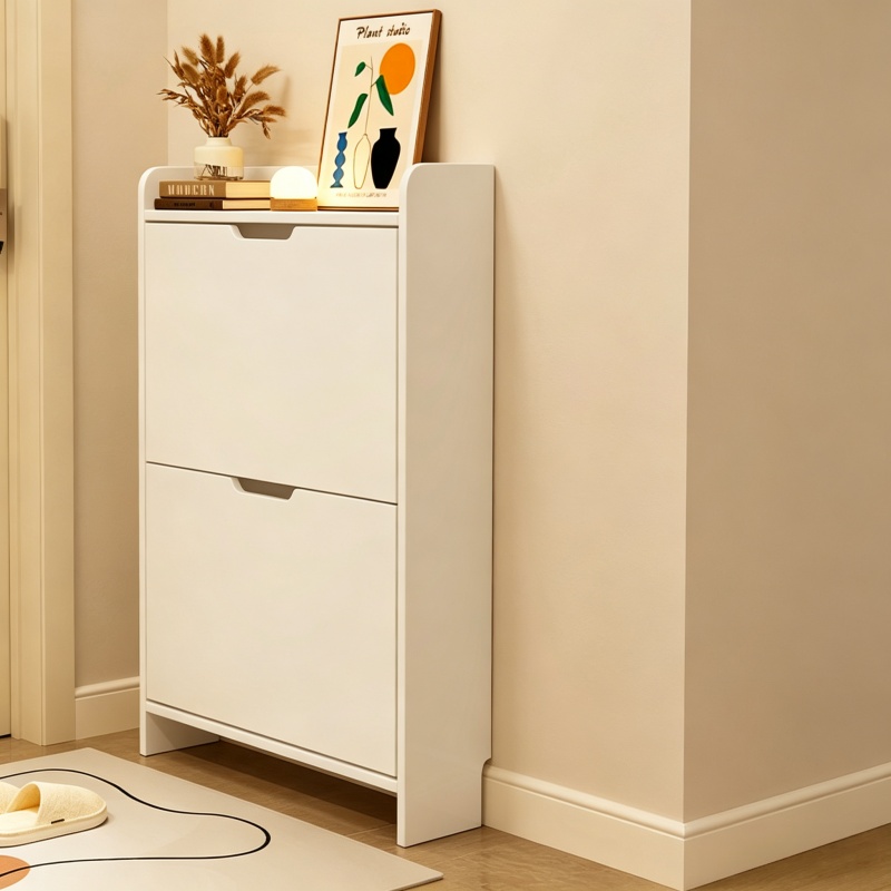 Lemari Sepatu Kayu 2 Tingkat d - Shoe Rack Cabinet Narrow Entryway ulasan dan harga