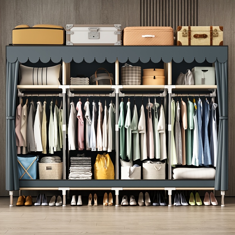 Lemari Pakaian Portabel Berbin - Wardrobe Closet Portable Fabric Cover ulasan dan harga