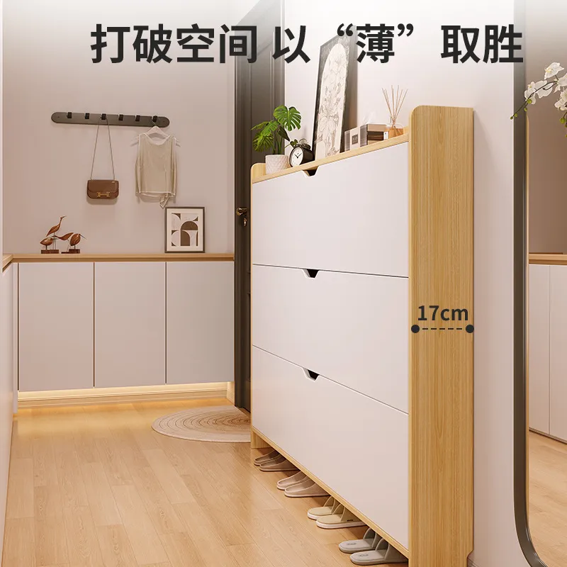 Lemari Sepatu Kayu Kapasitas B - Shoe Rack Cabinet Narrow Entryway ulasan dan harga