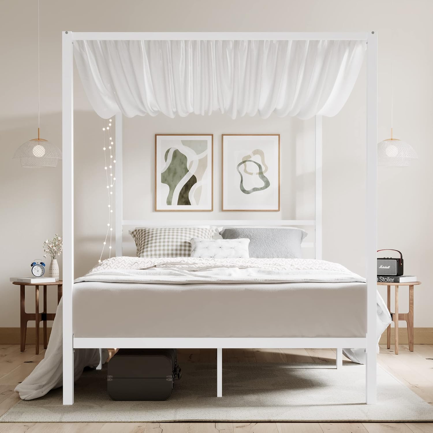 Rangka Tempat Tidur Kanopi Que - Canopy Bed Frame Metal Queen ulasan dan harga