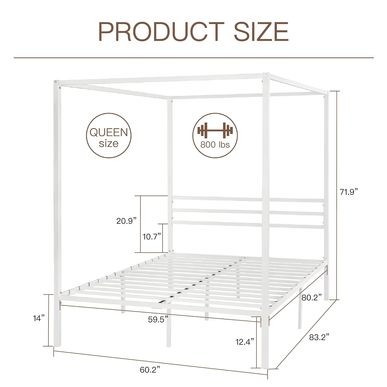 Rangka Tempat Tidur Kanopi Que - Canopy Bed Frame Metal Queen ulasan dan harga