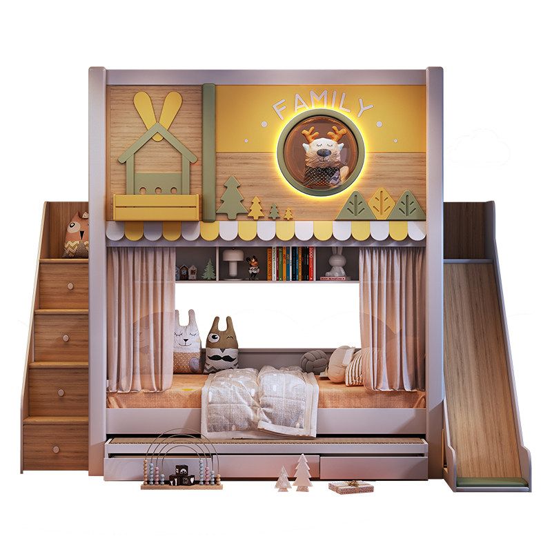 Tempat Tidur Tingkat Anak Tema - Bunk Bed With Stairs And Slide ulasan dan harga