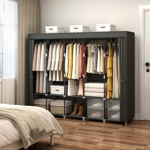 Lemari Pakaian Portabel Kapasi - Wardrobe Closet Portable Fabric Cover ulasan dan harga