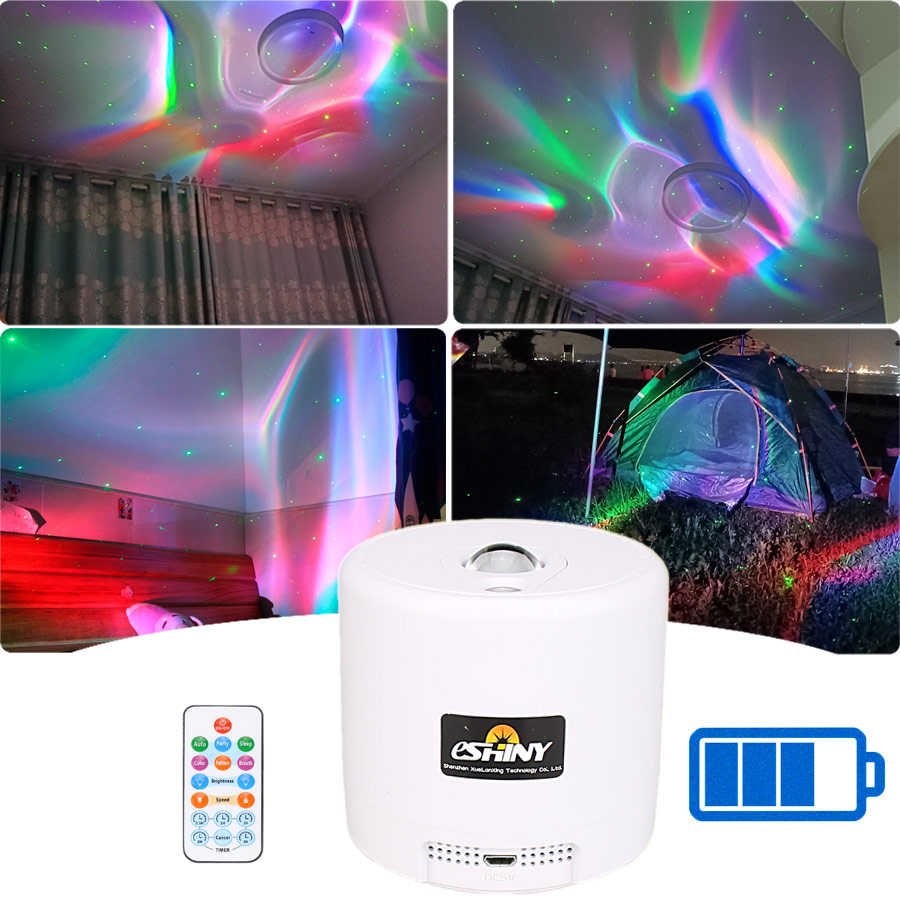 Proyektor Aurora Motif LED RGB - Floating Nightstand With Led Light ulasan dan harga