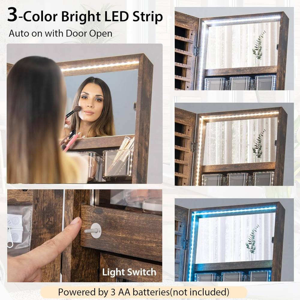 Lemari Perhiasan Berdiri CHARM - Full Length Mirror Jewelry Armoire ulasan dan harga