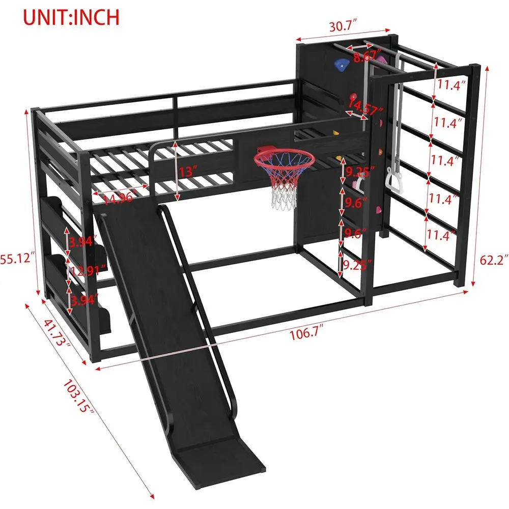 Tempat Tidur Tingkat Logam Gan - Bunk Bed With Stairs And Slide ulasan dan harga