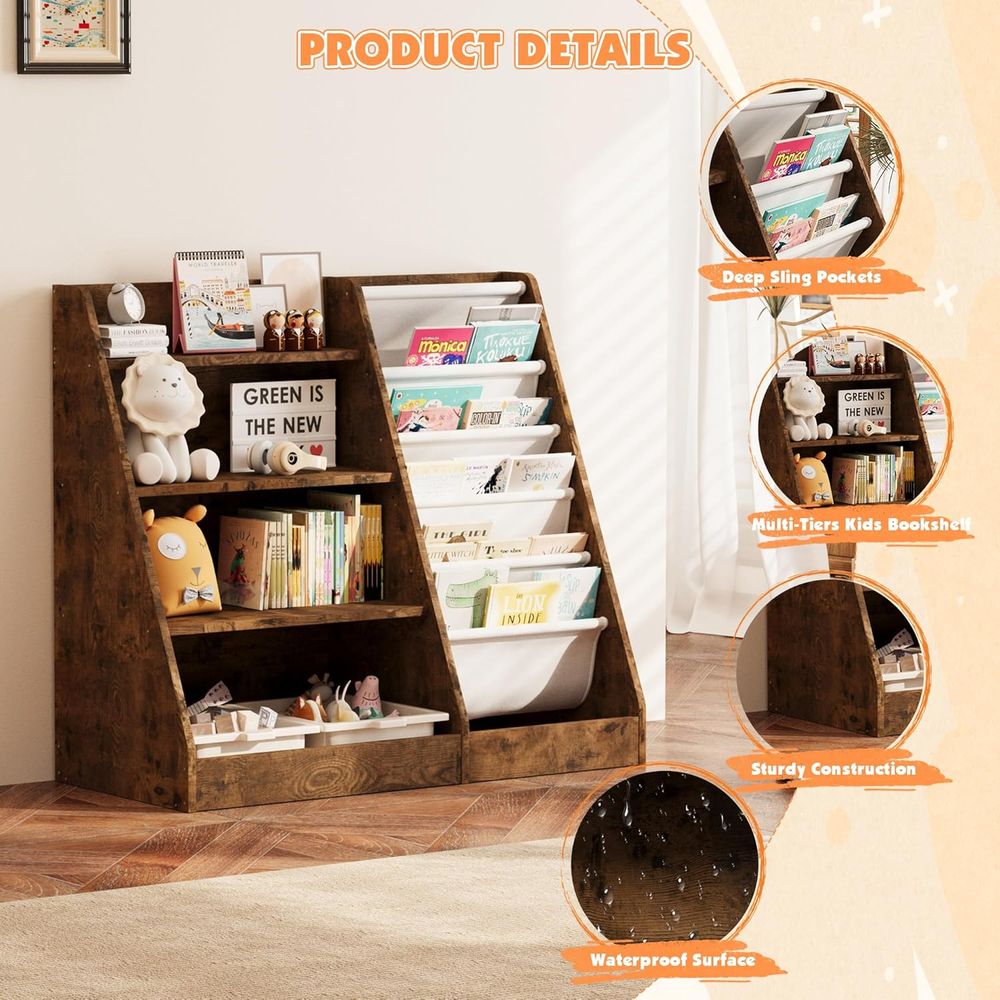 Rak Buku Kayu 4 Tingkat untuk  - Storage ulasan dan harga