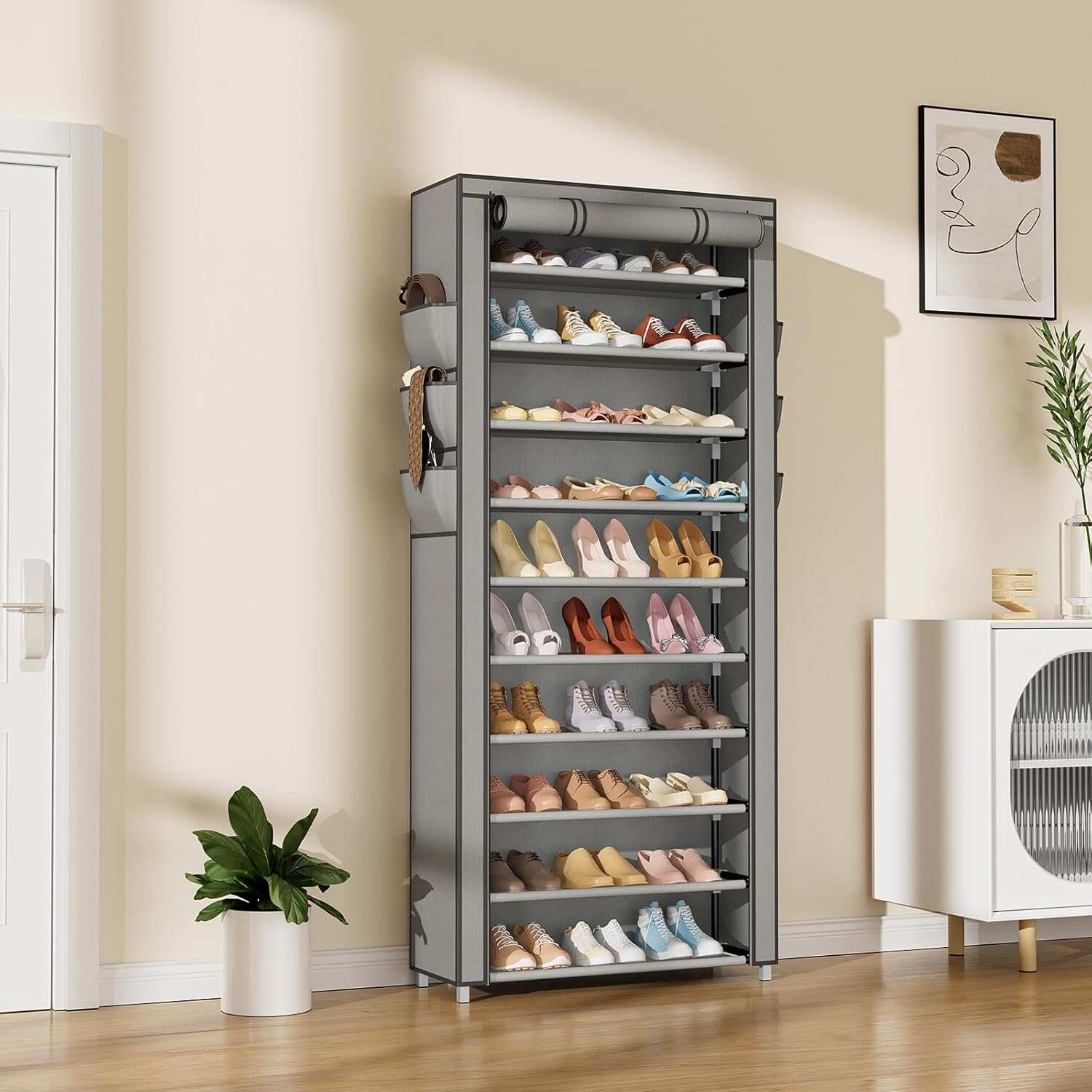 Rak Sepatu Vertikal Sempit, Ra - Shoe Rack Cabinet Narrow Entryway ulasan dan harga